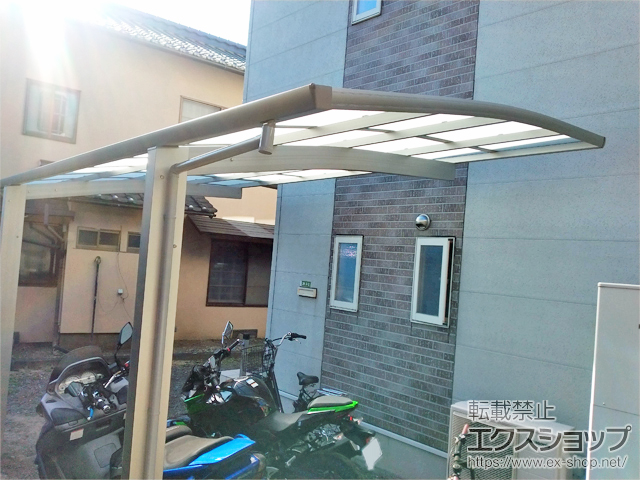長野県松本市ののカーポート プレシオスポート 積雪〜20cm対応 施工例