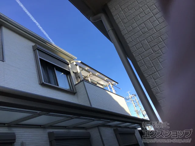 愛知県一宮市のYKKAPのバルコニー・ベランダ屋根 ソラリア R型 屋根タイプ 単体 積雪～20cm対応 施工例