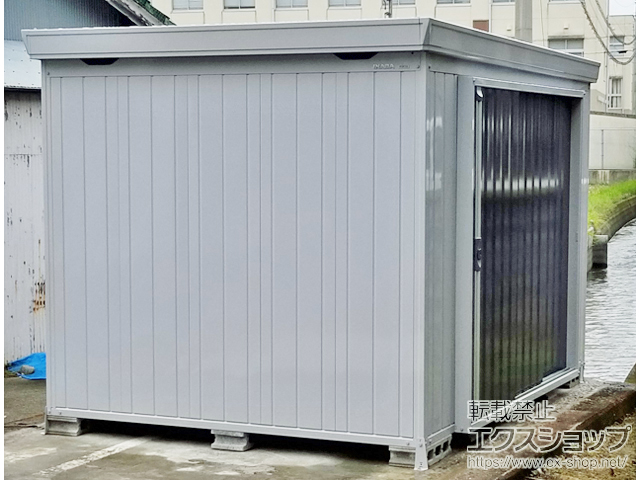 徳島県阿南市のの物置・屋外倉庫 FORTA屋根傾斜変更タイプ 多雪型 3050×2210×2085 FK-3022S-CG 施工例