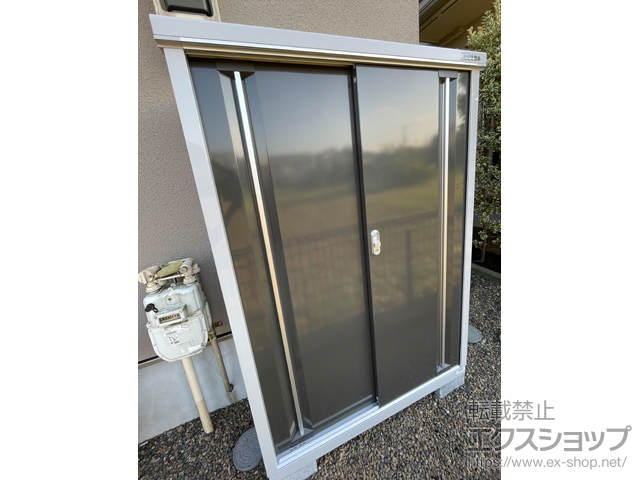 東京都西東京市のの物置・屋外倉庫 シンプリー 一般型 1100×415×1603 MJX-114D-P-EB 施工例