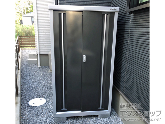 千葉県柏市のの物置・屋外倉庫 シンプリー 一般型 900×615×1603 MJX-096D-P-EB 施工例