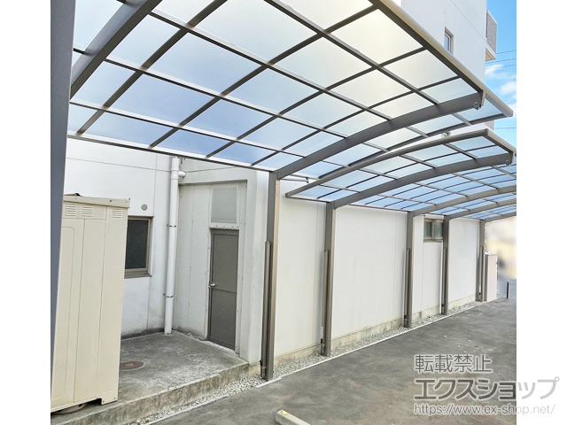 宮城県仙台市ののカーポート ネスカR (ラウンドスタイル) 積雪〜20cm対応+着脱式サポート 施工例