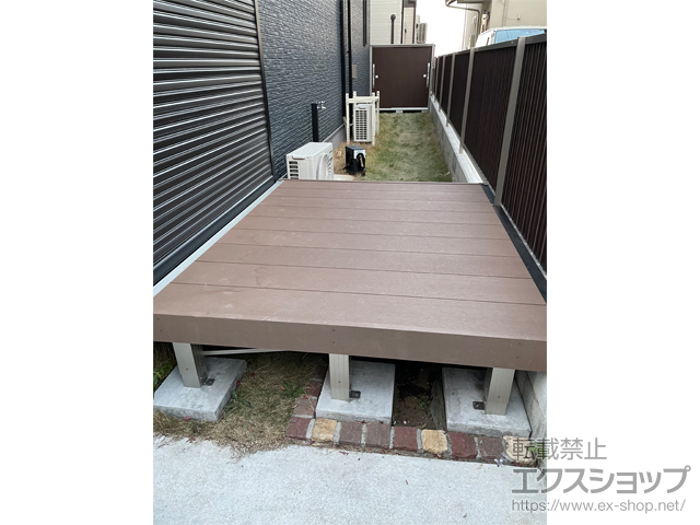 東京都稲城市ののウッドデッキ リウッドデッキ 200＋独立式 リウッドステップ2型 施工例