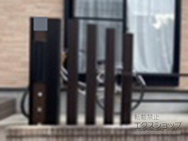茨城県水戸市ののフェンス・柵 デザイナーズパーツ 枕木材 施工例