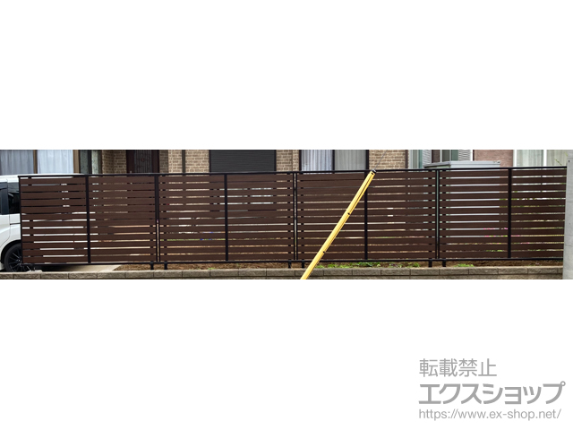 千葉県野田市ののフェンス・柵 ルシアスフェンス H06R型 横スリット 高尺タイプ・自由柱施工 施工例