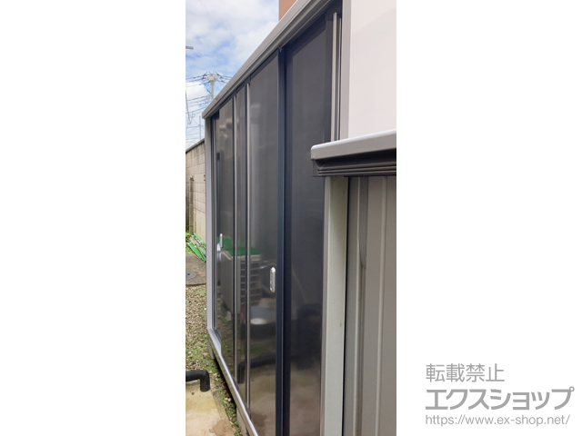 千葉県船橋市のの物置・屋外倉庫 シンプリー 一般型 2160×615×1903 MJX-216E-P-CG 施工例