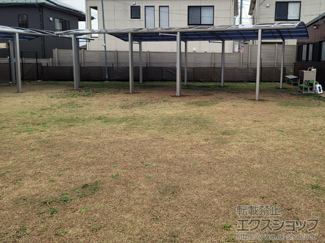 千葉県佐倉市ののカーポート プレシオスポート ワイド 縦連棟 積雪〜20cm対応 施工例