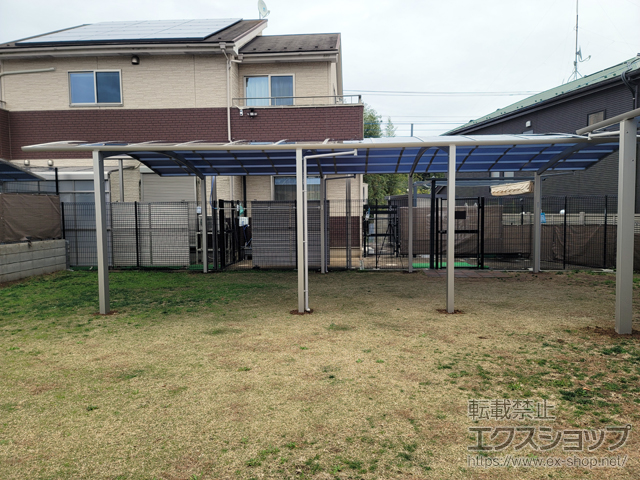 千葉県佐倉市ののカーポート プレシオスポート ワイド 縦連棟 積雪〜20cm対応 施工例