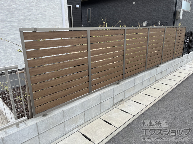 熊本県熊本市ののフェンス・柵 モクハイフェンス フリーポールタイプ 施工例