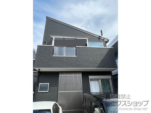 埼玉県春日部市ののバルコニー・ベランダ屋根 ソラリア R型 屋根タイプ 単体 積雪〜20cm対応 施工例