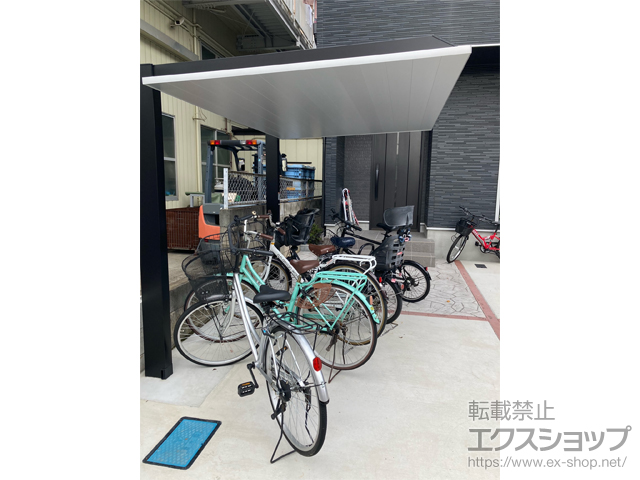 埼玉県草加市ののサイクルポート・駐輪場 カーポートSCミニ 積雪20cm 施工例