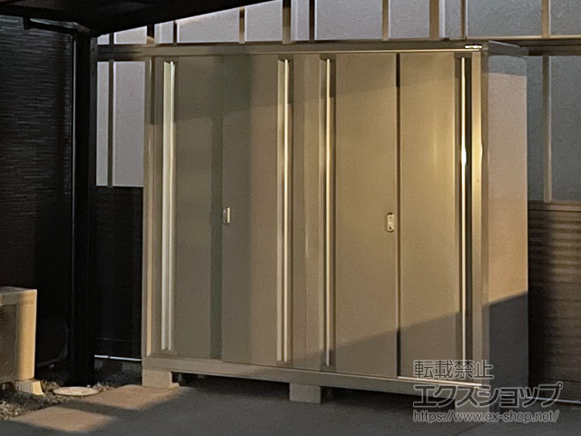 兵庫県西宮市のの物置・屋外倉庫 シンプリー 一般型 2160×615×1903（MJX-216E） MJX-216E-PS 施工例