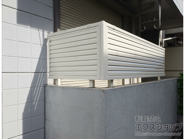 東京都世田谷区ののフェンス・柵 ミエーネフェンス 目隠しルーバータイプ 自由柱施工 施工例