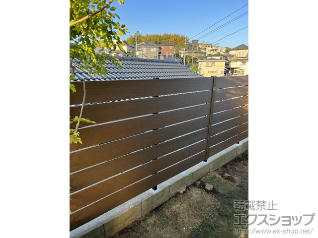 長崎県西彼杵郡長与町ののフェンス・柵 プラド/one(ワン)フェンス ジョイントあり仕様 7段 隙間10mm 施工例