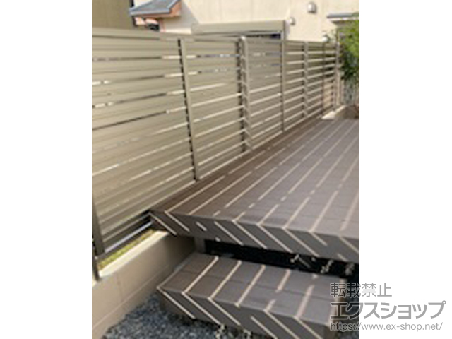 京都府京都市ののフェンス・柵 フェンスAB YS3型 横スリット3　フリーポールタイプ 施工例