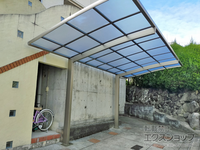 奈良県奈良市ののカーポート ネスカR (ラウンドスタイル) 積雪〜20cm対応 施工例