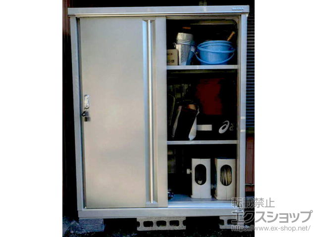 千葉県千葉市のの物置・屋外倉庫 シンプリー 一般型 1320×515×1603 MJX-135D-P-PS 施工例