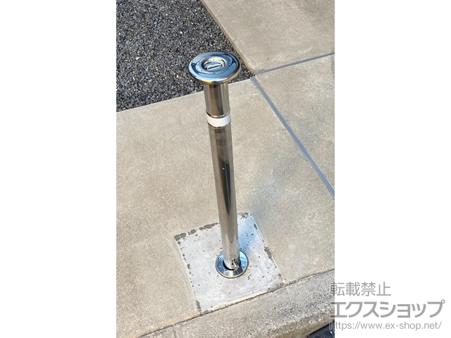 東京都練馬区ののお問い合わせ商品 スペースガード(車止め) F48型 埋込式 キー付き 施工例