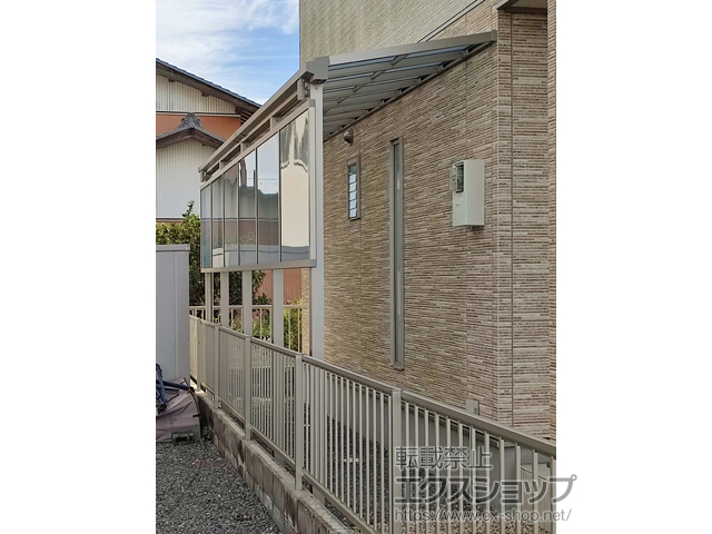 滋賀県近江八幡市ののテラス屋根 ソラリア F型 1500 テラスタイプ 連棟　積雪〜50cm対応 施工例