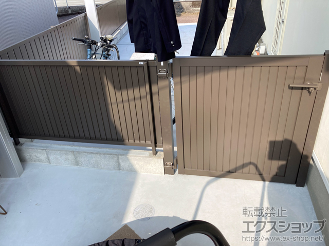 高知県高知市のの門扉 開き門扉AB TM1型 片開き　柱使用 施工例