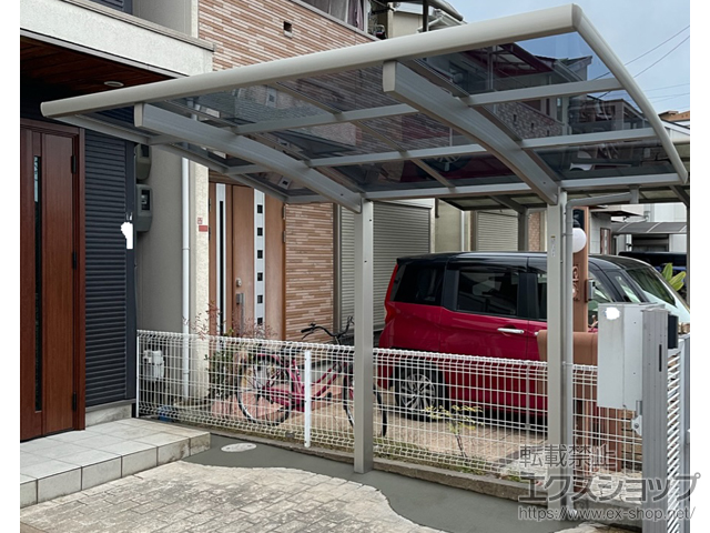 大阪府枚方市ののサイクルポート・駐輪場 プレシオスポート ミニ 積雪〜20cm対応 施工例