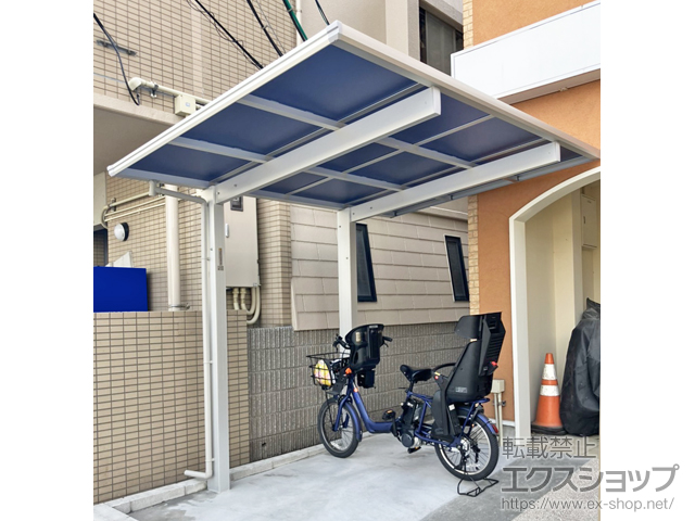 鹿児島県鹿児島市ののサイクルポート・駐輪場 エフルージュ ミニZ FIRST 積雪〜25cm対応 施工例