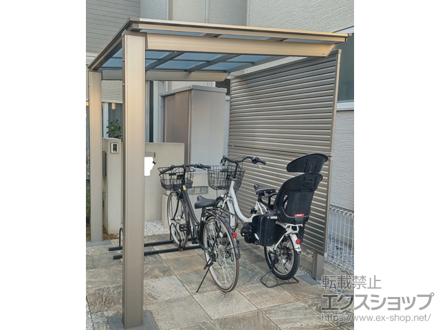 千葉県柏市ののサイクルポート・駐輪場 フーゴFミニ (フラットスタイル) 積雪〜20cm対応 施工例