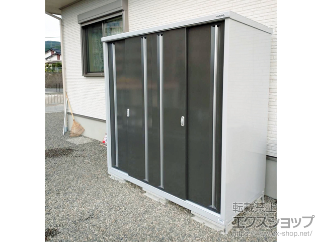 鹿児島県出水市のの物置・屋外倉庫 シンプリー 一般型 1940×905×1903 MJX-199E-EB 施工例