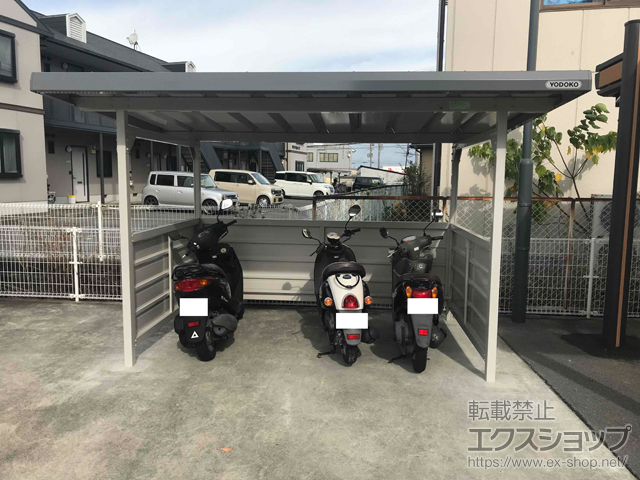 大阪府阪南市ののサイクルポート・駐輪場 ヨド自転車置場 YOKCタイプ 基本棟 一般地用【YOKC-280】 施工例