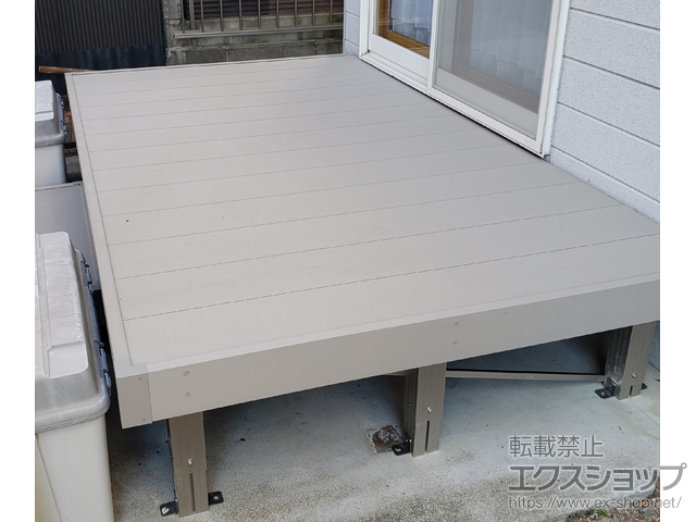 熊本県熊本市ののウッドデッキ リウッドデッキ 200+独立式リウッドステップ2型 施工例