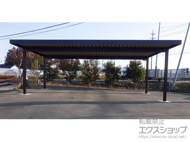 宮城県東松島市ののカーポート ジーポートPro 積雪30cm対応 3台用 4本柱 施工例