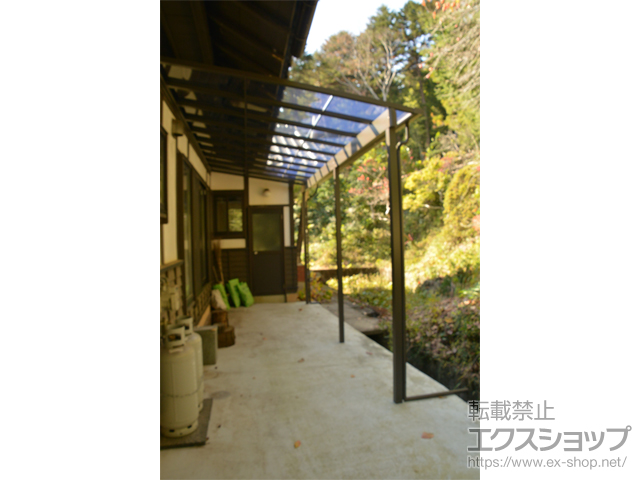 福島県双葉郡大熊町ののテラス屋根 テラスVS F型 積雪50cm対応 テラスタイプ 連棟 施工例