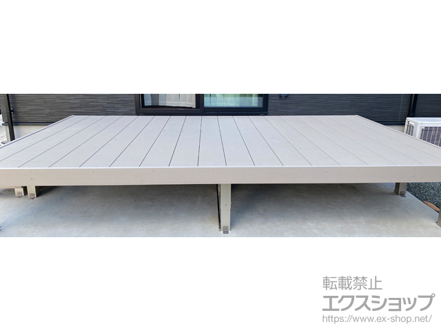 熊本県山鹿市ののウッドデッキ リウッドデッキ 200+独立式リウッドステップ2型 施工例