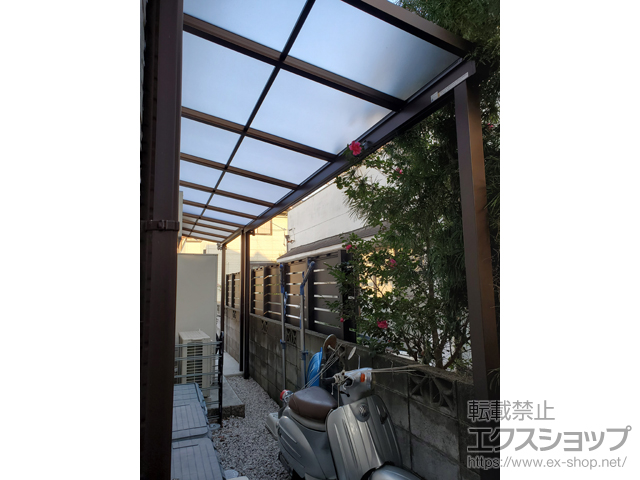 徳島県徳島市ののテラス屋根 ソラリア F型 テラスタイプ 単体 積雪〜20cm対応 施工例