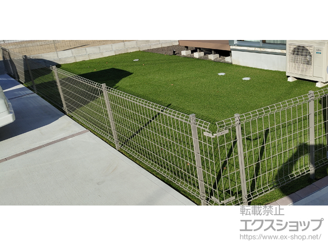 福島県福島市ののフェンス・柵 イーネットフェンスA1F型 自由柱タイプ 施工例