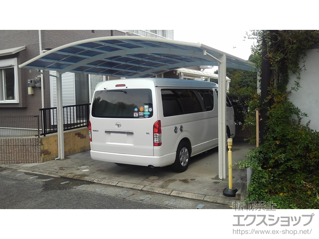 熊本県合志市のYKKAPカーポート施工例(アリュース ツイン 積雪