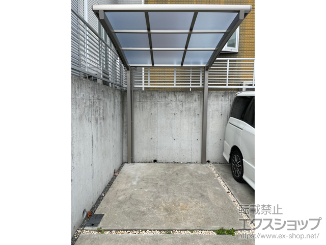 大阪府吹田市ののサイクルポート・駐輪場 ネスカRミニ (ラウンドスタイル) 積雪〜20cm対応 施工例