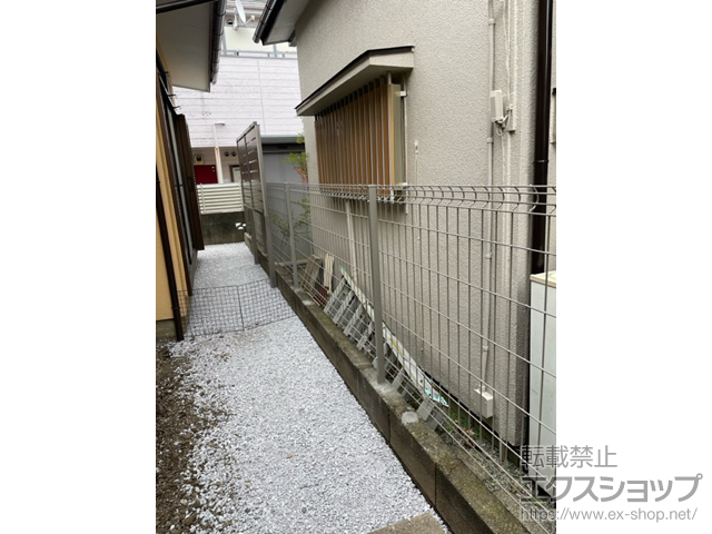 神奈川県厚木市ののフェンス・柵 イーネットフェンス 3F型　自由柱施工 施工例