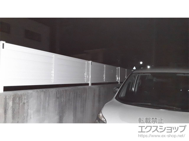 長野県上田市ののフェンス・柵 ミエーネフェンス 目隠しルーバータイプ  自由柱施工 施工例