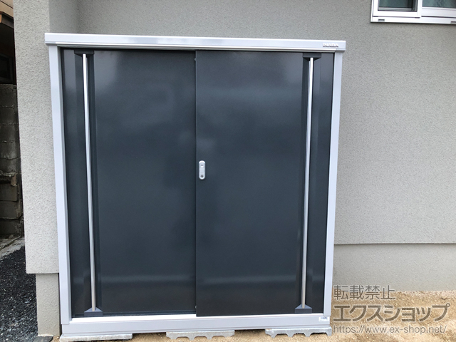 山口県周南市のの物置・屋外倉庫 シンプリー 一般型 1520×515×1603 MJX-155D-P-CG 施工例