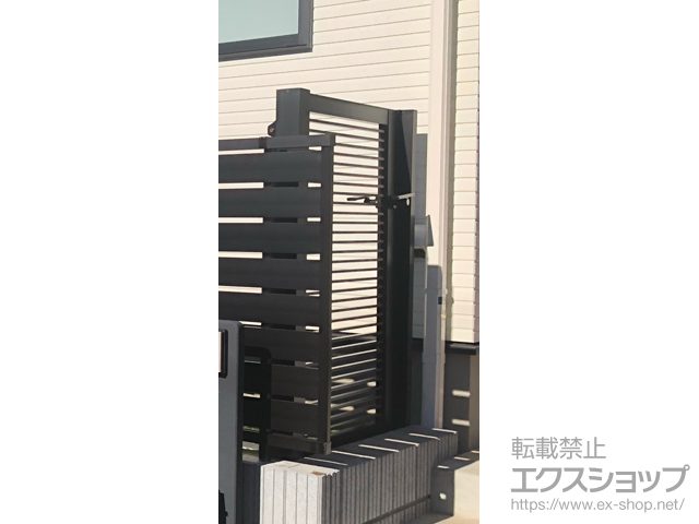 埼玉県所沢市のの門扉 開き門扉AB YR2型 片開き　柱使用 施工例