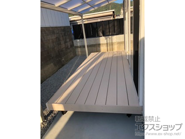 香川県高松市ののウッドデッキ エバーエコウッドII 床板195mm幅仕様 施工例