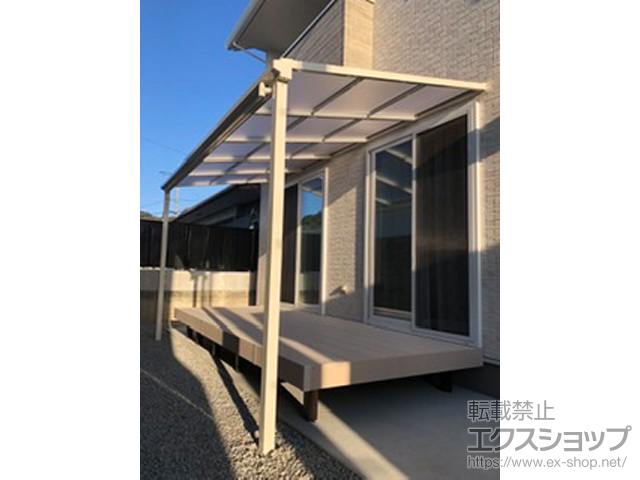 香川県高松市ののテラス屋根 ソラリア F型 テラスタイプ 単体 積雪〜20cm対応 施工例