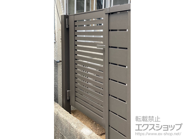 長崎県長崎市のの門扉 開き門扉AB YS1型 片開き　柱使用 施工例