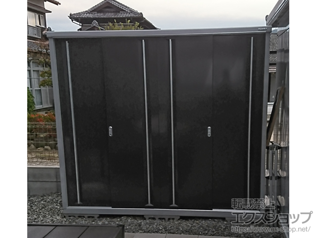 岡山県玉野市のの物置・屋外倉庫 シンプリー 一般型 2160×905×1903 MJX-219E-EB 施工例