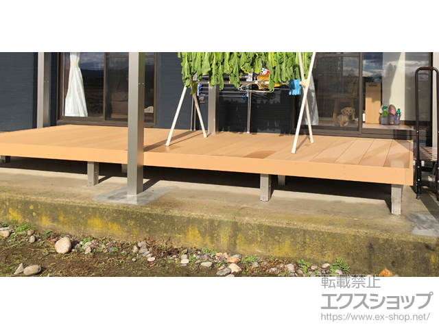 山形県西村山郡河北町ののウッドデッキ リウッドデッキ 200 施工例