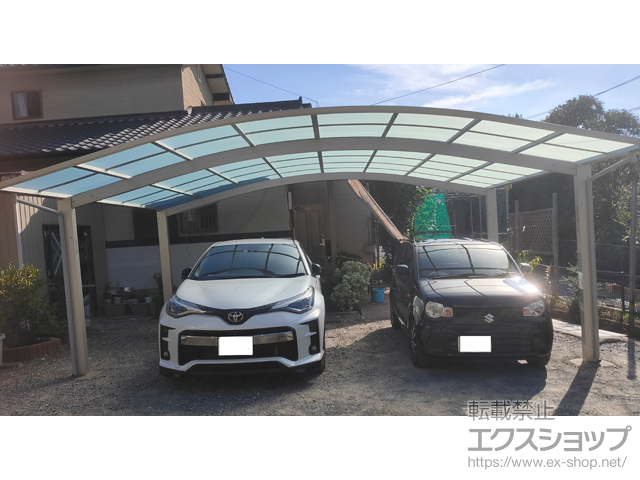 福岡県中間市ののカーポート アリュース ツイン　積雪〜20cm対応 施工例