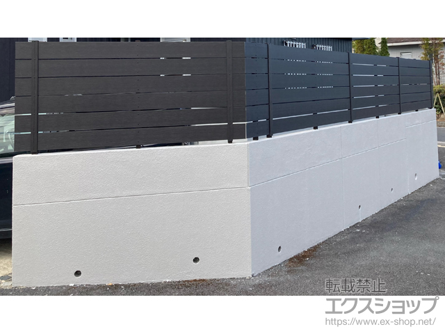 宮崎県宮崎市ののフェンス・柵 プラド/one ジョイント有 隙間10mm H1000 施工例
