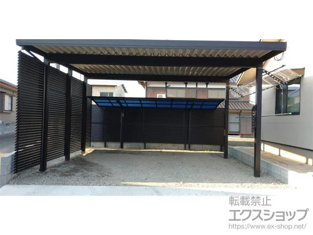 福岡県久留米市のYKKAPのサイクルポート・自転車置き場 アリュースミニ 積雪～20cm対応 施工例