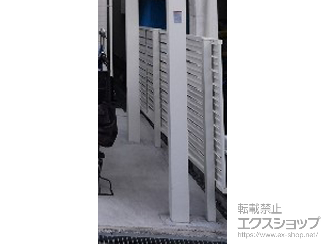 大阪府東大阪市ののフェンス・柵 モクハイフェンス アルミ色タイプ　フリーポールタイプ 施工例